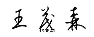 梁錦英王茂森草書個性簽名怎么寫