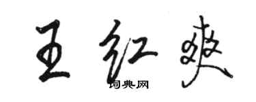 駱恆光王紅爽行書個性簽名怎么寫