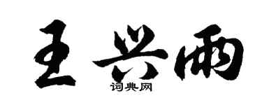 胡問遂王興雨行書個性簽名怎么寫