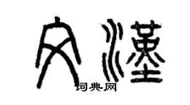 曾慶福文漢篆書個性簽名怎么寫
