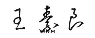 駱恆光王素良草書個性簽名怎么寫