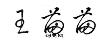 駱恆光王苗苗草書個性簽名怎么寫