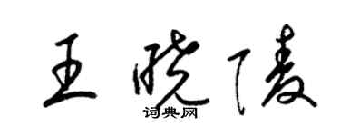 梁錦英王曉陵草書個性簽名怎么寫
