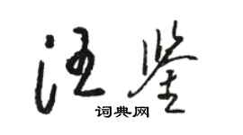 駱恆光汪鑒草書個性簽名怎么寫