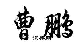 胡問遂曹鵬行書個性簽名怎么寫