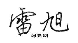 駱恆光雷旭行書個性簽名怎么寫