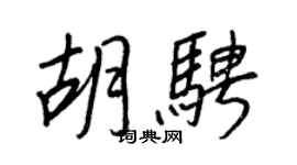 王正良胡騁行書個性簽名怎么寫