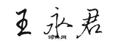 駱恆光王永君行書個性簽名怎么寫