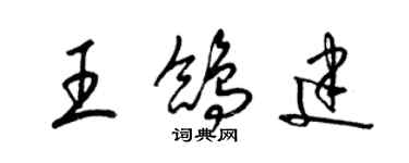 梁錦英王鴿建草書個性簽名怎么寫