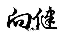 胡問遂向健行書個性簽名怎么寫