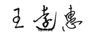 駱恆光王遠惠草書個性簽名怎么寫