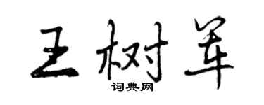 曾慶福王樹軍行書個性簽名怎么寫