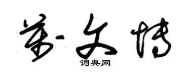 朱錫榮萬文博草書個性簽名怎么寫