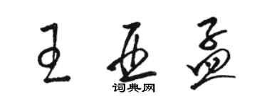 駱恆光王亞孟草書個性簽名怎么寫