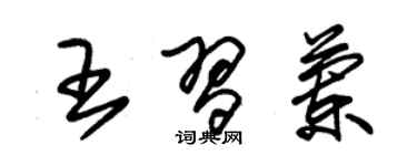 朱錫榮王習蘭草書個性簽名怎么寫