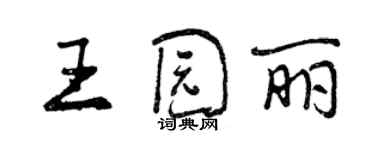 曾慶福王園麗行書個性簽名怎么寫