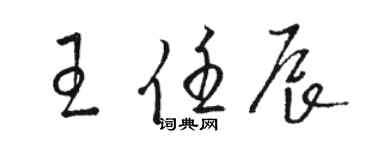 駱恆光王任辰草書個性簽名怎么寫