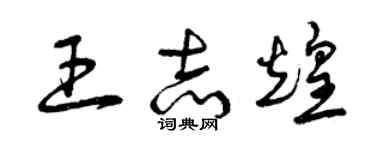 曾慶福王志煌草書個性簽名怎么寫