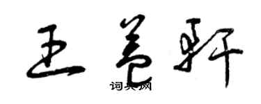 曾慶福王益軒草書個性簽名怎么寫