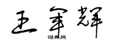 曾慶福王軍輝草書個性簽名怎么寫