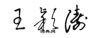 駱恆光王穎濤草書個性簽名怎么寫