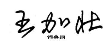 朱錫榮王加壯草書個性簽名怎么寫