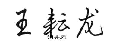 駱恆光王耘龍行書個性簽名怎么寫