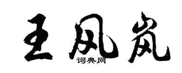 胡問遂王風嵐行書個性簽名怎么寫