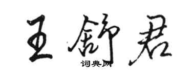 駱恆光王舒君行書個性簽名怎么寫