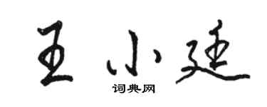 駱恆光王小廷行書個性簽名怎么寫