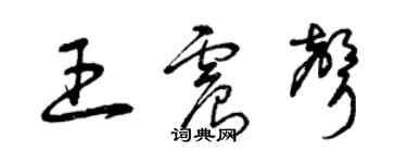 曾慶福王震聲草書個性簽名怎么寫