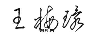 駱恆光王梅環草書個性簽名怎么寫