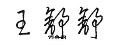 駱恆光王舒舒草書個性簽名怎么寫