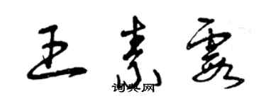 曾慶福王素霞草書個性簽名怎么寫