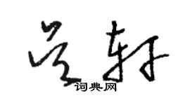 駱恆光吳軒草書個性簽名怎么寫