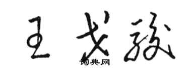 駱恆光王戈駿草書個性簽名怎么寫