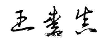 曾慶福王愛真草書個性簽名怎么寫