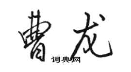 駱恆光曹龍行書個性簽名怎么寫