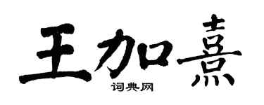 翁闓運王加熹楷書個性簽名怎么寫