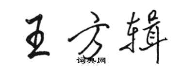 駱恆光王方輯行書個性簽名怎么寫