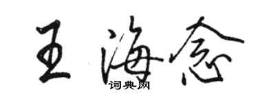 駱恆光王海念行書個性簽名怎么寫