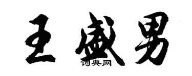 胡問遂王盛男行書個性簽名怎么寫