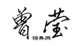 駱恆光曾瑩行書個性簽名怎么寫