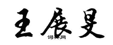 胡問遂王展旻行書個性簽名怎么寫