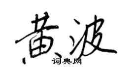 王正良黃波行書個性簽名怎么寫