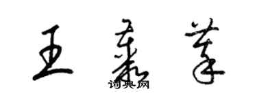 梁錦英王叢萃草書個性簽名怎么寫