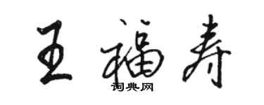 駱恆光王福壽行書個性簽名怎么寫