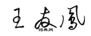 駱恆光王友鳳草書個性簽名怎么寫