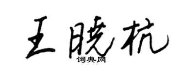 王正良王曉杭行書個性簽名怎么寫