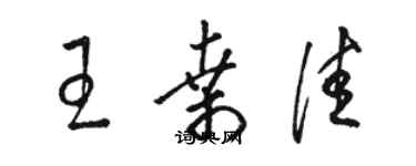 駱恆光王桑佳草書個性簽名怎么寫